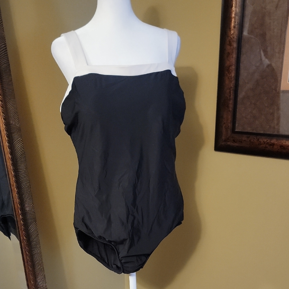 INC International Concepts Black and White Swimsuit